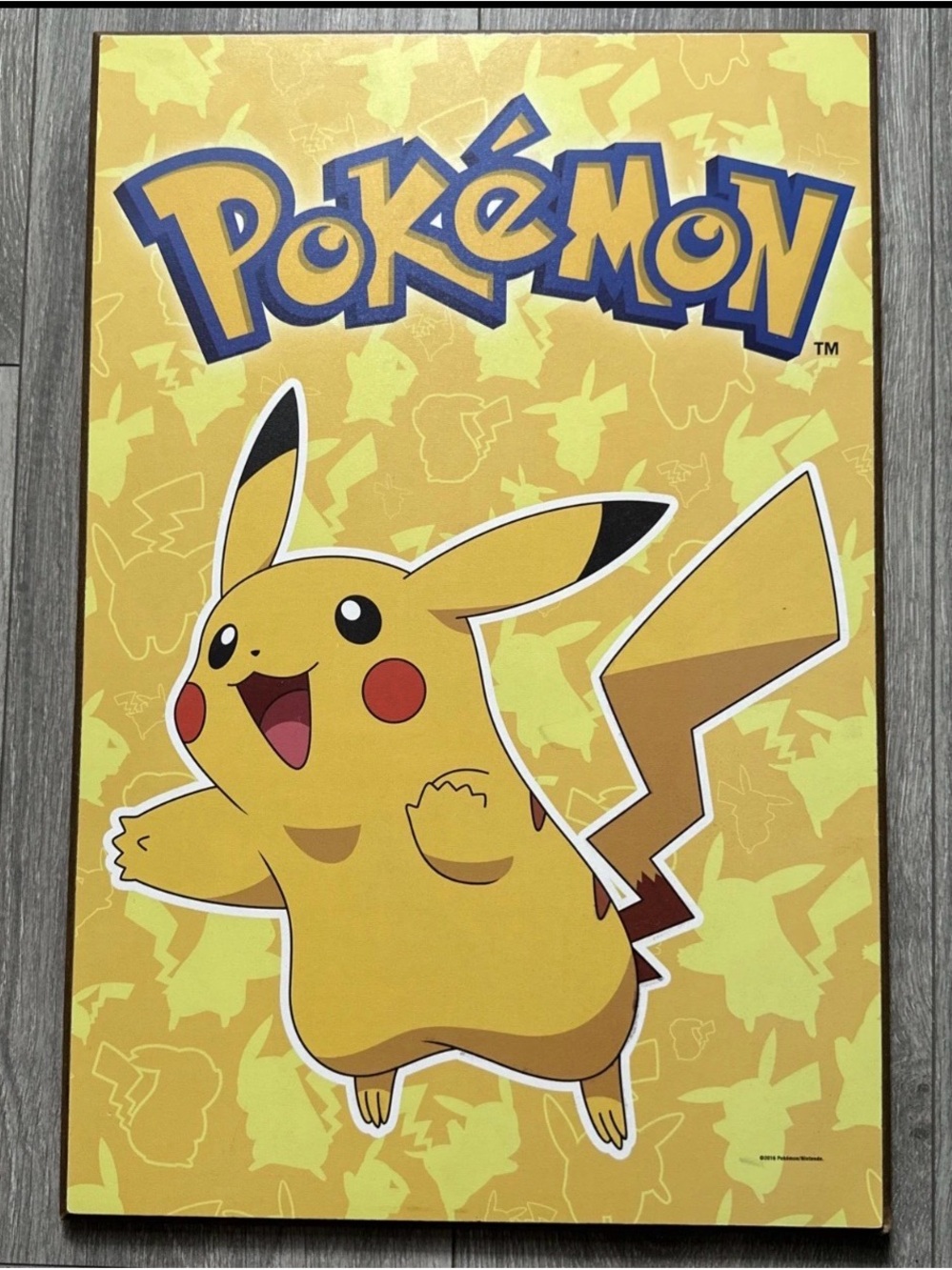 Pokémon Pikachu Decoupage On Hard Surface. 13"x19"